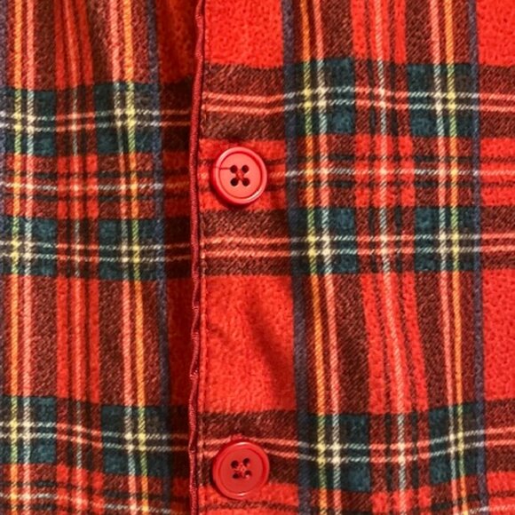 Kids Red Buffalo Check Flannel Pajamas Top - Picture 2 of 4